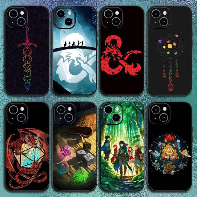Dungeon Dragones Handyhülle für iPhone 12 bis iPhone 17 Pro Max Plus in Schwarz als Softshell-Schutz - Bild 1