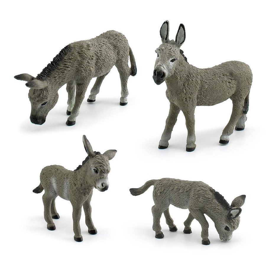 ODILO Esel Tierfigur Graues Maultier Spielfigur PVC 1-teiliges Set - Bild 2