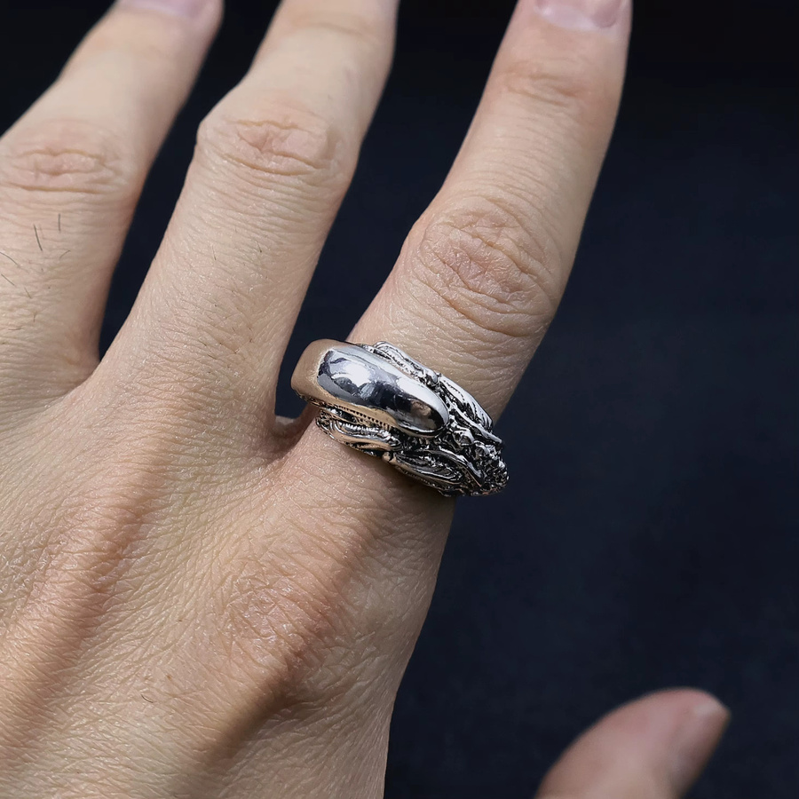 LENNIK Ring, versilbertes Kupfer, Silber, Unisex, Vintage - Bild 5