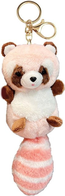 Anhänger Plüsch Waschbär, rosa, Mädchen - Bild 1