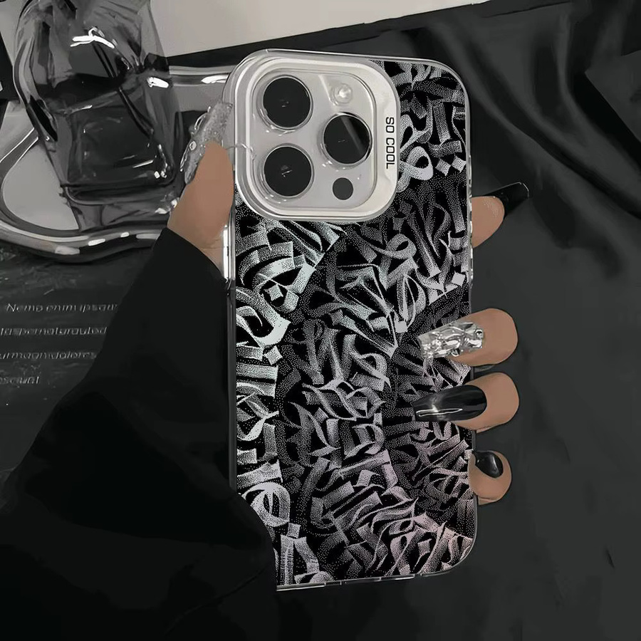 Apple iPhone Schutzhülle Pokras Totem Design Lampas Art Graffiti in Multicolour mit matter stoßfester Rückseite für iPhone 17 16 15 14 13 12 11 Pro Max - Bild 2