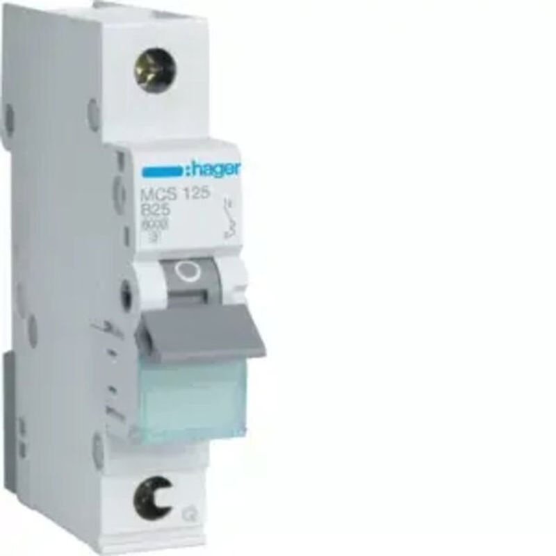 Hager MCS125 Leitungsschutzschalter 1-polig 25A 400V in Weiß - Bild 2