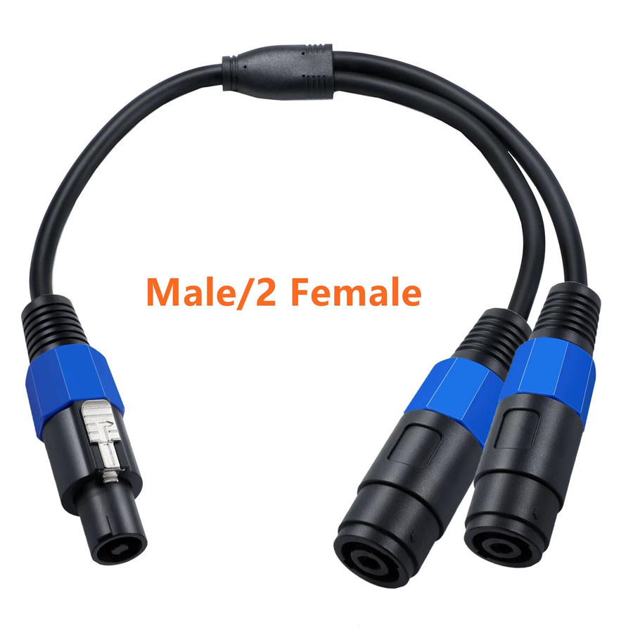 UXG Speakon Splitter Kabel von 1 auf 2 Buchse zu Dual Stecker, Länge: 0,5 m - Bild 2
