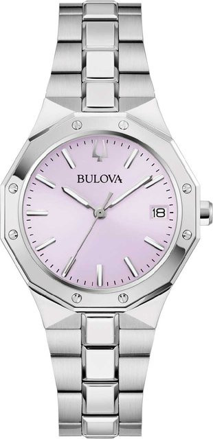 Bulova Damenuhr, Quarz, Edelstahl, 32 mm, Eckig, 10 ATM - Bild 1