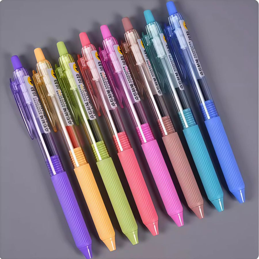 8 bunte Gelstifte mit 0,5 mm Spitze für sanftes Schreiben und Zeichnen, Mehrfarben-Set mit komfortablem Griff für DIY-Journaling und Hervorhebungen - Bild 2
