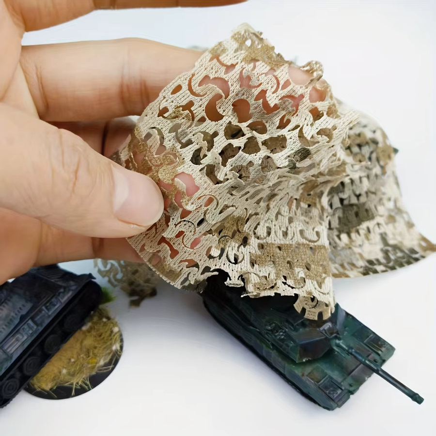 Beiges Abdecknetz für Sandtisch-Szenen und DIY-Mikrolandschaften als dekoratives Tarntuch - Bild 6