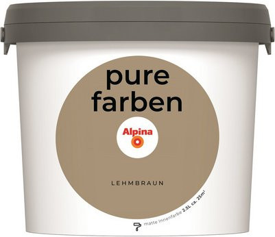 Alpina Wandfarbe Pure Farben Lehmbraun matt 2,5 l - Bild 1