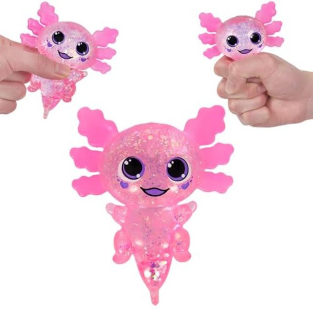 BC Pet Supplies Axolotl Squishy, rosa, Glitzer, Zuckergefüllt - Bild 1