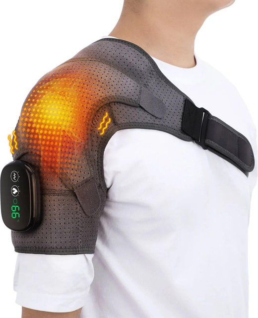 Binchi Health Technology Elektrisches Massagegerät mit Heizfunktion für Schulter, Knie und Ellbogen in Grau - Bild 1