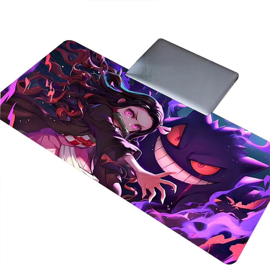 Potdemiel Gamer Mauspad XXL Gengar Nezuko Motiv in Multicolour für Notebook und Tastatur - Bild 2