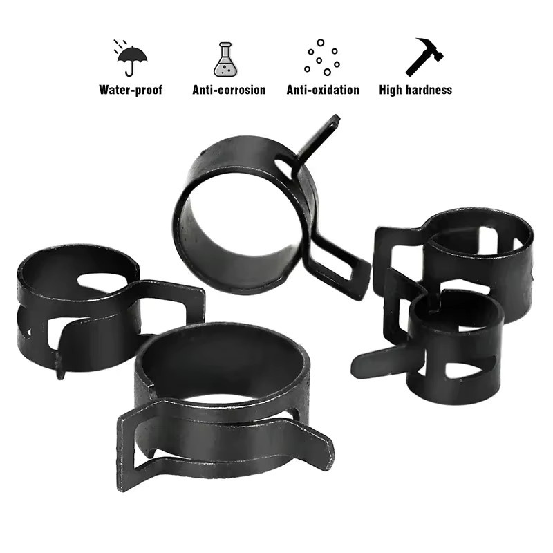 YISEONG Schlauchclip-Sortiment Set aus Metall, 60 Teile, 6-15mm, Schwarz, für Heizöl, Wasser und CPU-Anwendungen - Bild 4