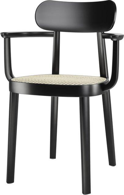 Thonet 118 F Armlehnstuhl aus Buche in Bucheschwarz matt - Bild 1