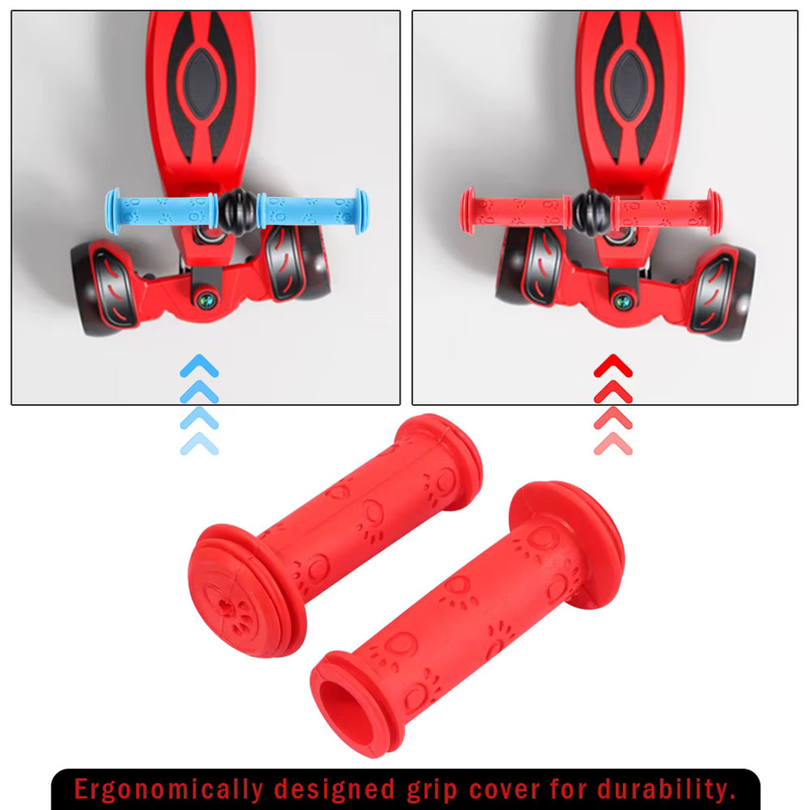 LCQPTW Rutschfeste weiche Gummi-Lenkergriffe Ersatz für Kinder-Tretroller, Kinderfahrrad, Schaukelauto, Drift-Scooter, Schiebewagen - Bild 3