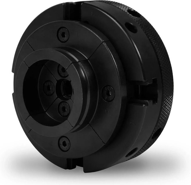 Eberth Vierbackenfutter selbstzentrierend 100mm 4 Zoll in Schwarz und Stahl - Bild 1