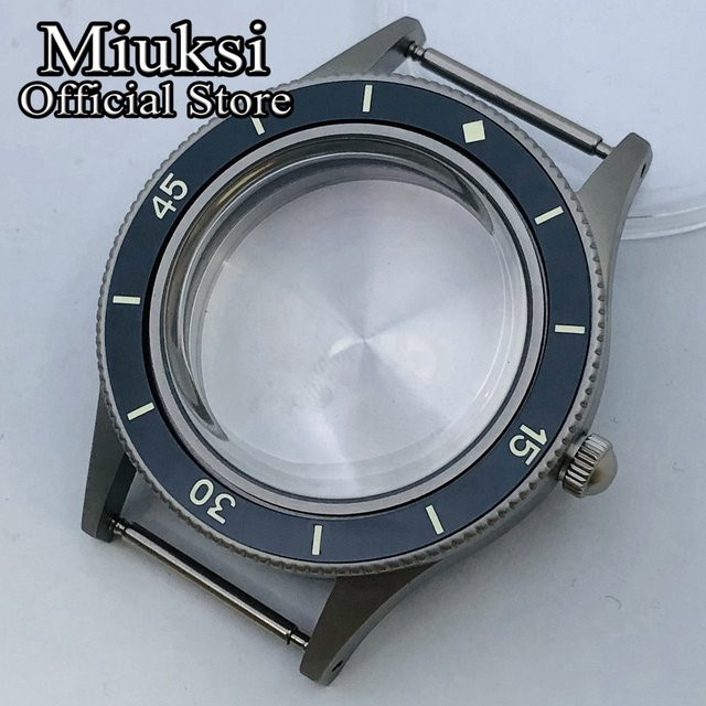 Miuksi Uhrengehäuse Edelstahl, 40 mm, Silber, Vintage, Unisex - Bild 1