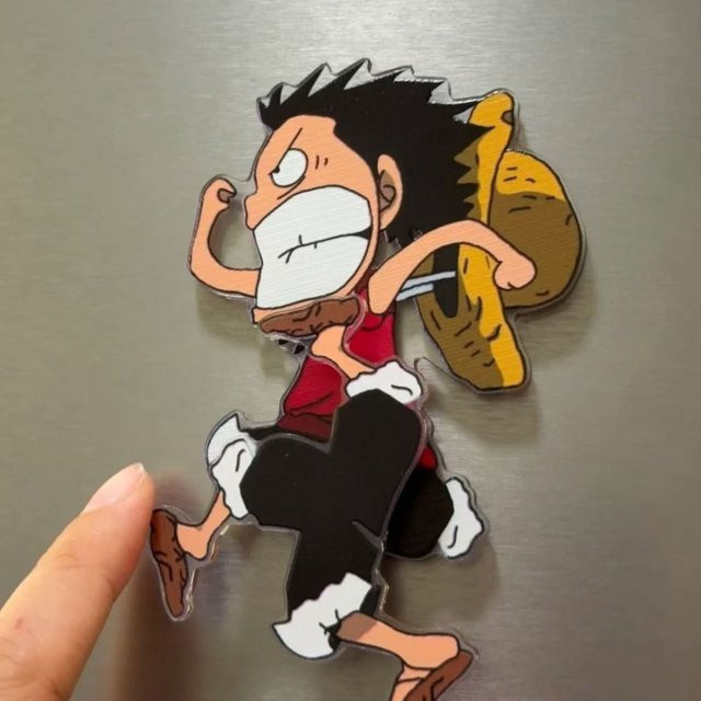 Bandai One Piece Rotierender Kühlschrankmagnet, Dekoration Spielzeug - Bild 1