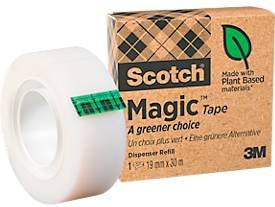 Scotch Magic Klebeband transparent, von Hand einreißbar, Breite: 19 mm, Länge: 30 m - Bild 1