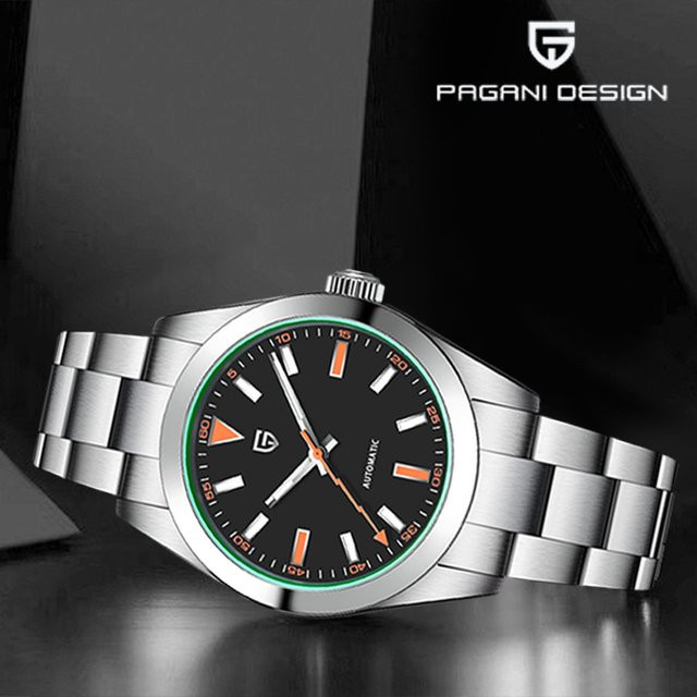 Pagani Design Armbanduhr Automatik, Edelstahl, Blau, Saphirglas, Herren - Bild 1