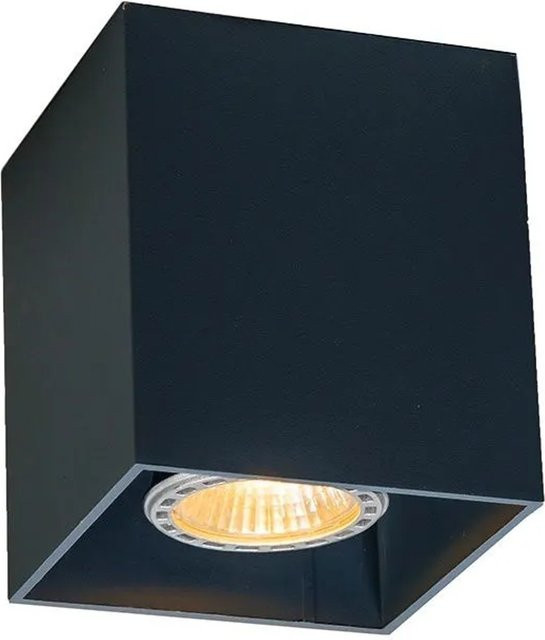 QAZQA Qubo Moderner Aufbaustrahler Schwarz aus Aluminium mit GU10 Fassung und Dimmfunktion - Bild 1