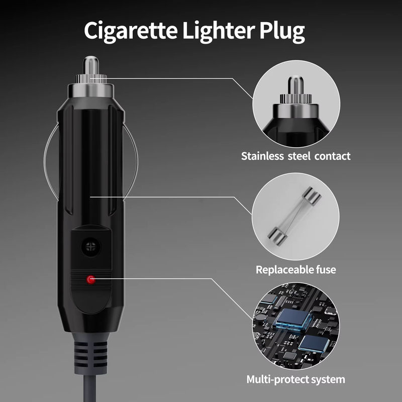 Starlink Mini DC-Stromkabel mit 3 m Länge, Adapter-Stromkabel für 12 V-24 V Zigarettenanzünder, wasserdichter DC-Stecker in Schwarz - Bild 2