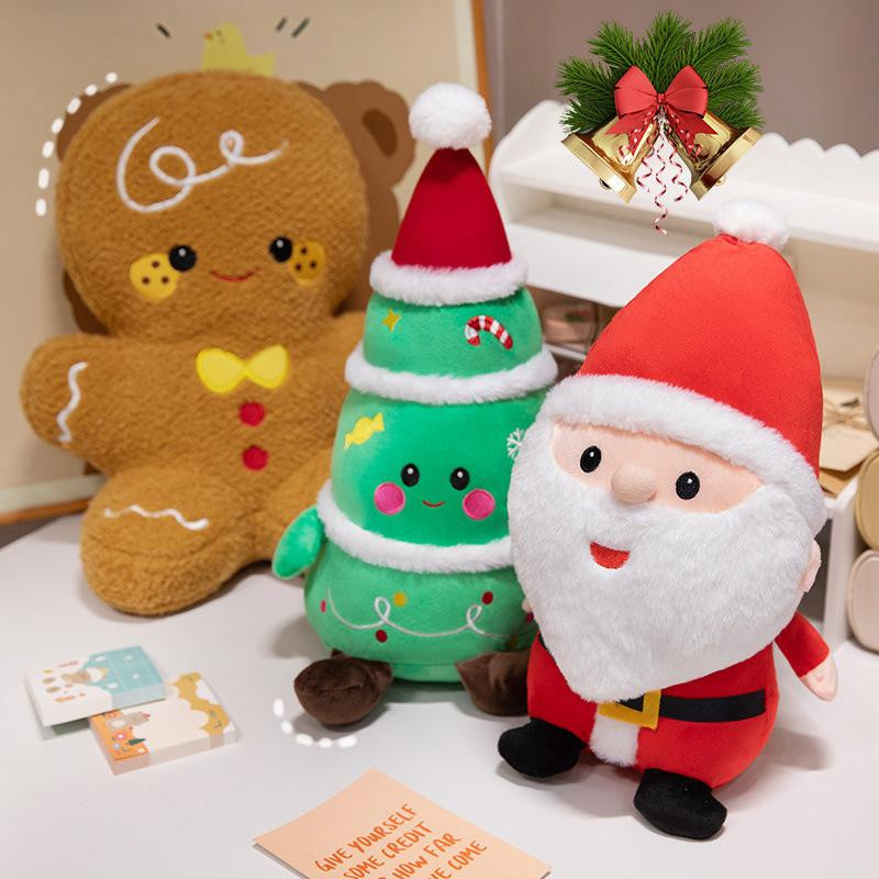 Fashnics Weihnachtsbaum-Plüschfiguren Lebkuchenmann Schneemann und Reh als Dekoration, Höhe: 23 cm - Bild 2