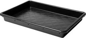 Spezialkasten Ringoplast für CC-Karre, 10 l, geschlossen, nestbar und stapelbar, Farbe: Schwarz, L 59,3 cm x B 39,8 cm x H 6,0 cm, aus recyceltem Kunststoff - Bild 1