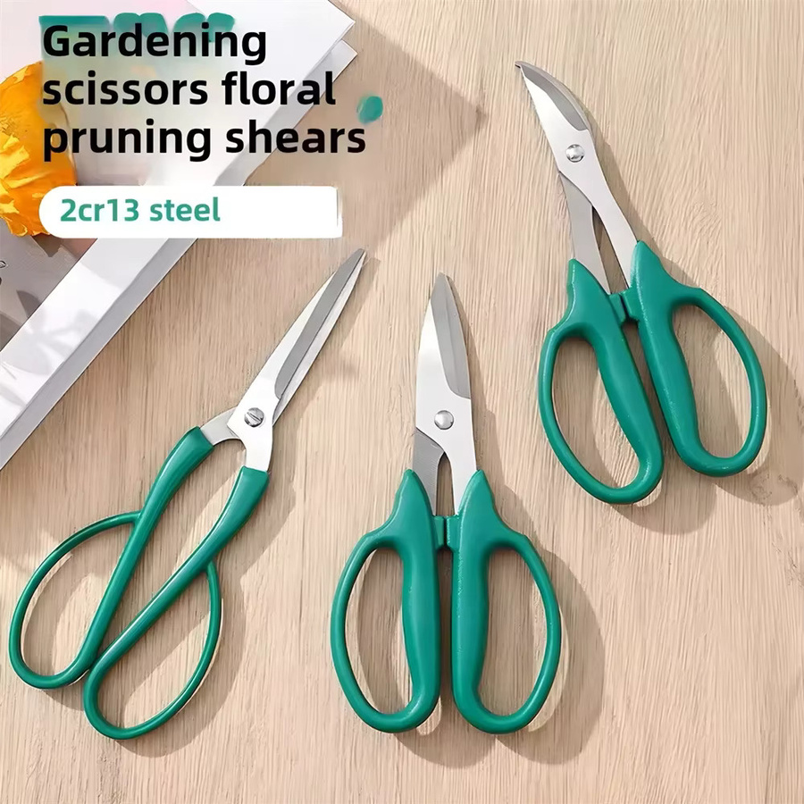 Dobeli 3-teiliges Set Gartenscheren aus Edelstahl in Grün mit Obstpflücker, Astschere und Frischblumenschere - Bild 2