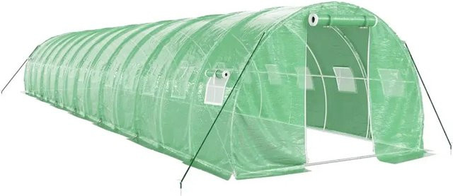 Furnicato Gewächshaus mit Stahlrahmen in Grün, Fläche: 42 m², B/T/H: 14 x 3 x 2 m - Bild 1