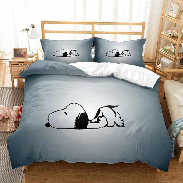 Lodestar Snoopy Bettwäscheset mit Motiv, Blau, B/H: 200 x 200 cm - Bild 1