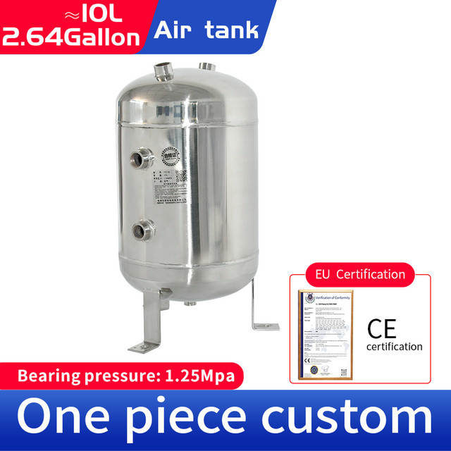 SUFETT Vertikaler Vakuum-Pufferdrucktank aus 304 Edelstahl, 10L, Silber, druckbeständig bis ≤1,25 MPa - Bild 1