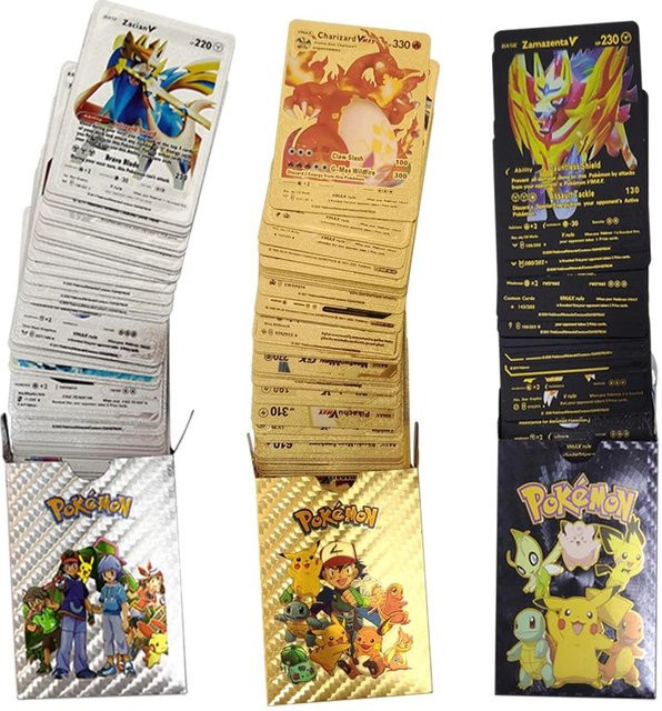 Pokémon Sammelkarten, 55-teiliges Set, Schwarz, Bunt / Mehrfarbig, German - Bild 1
