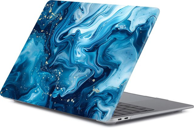 Laptop-Hülle mit Marmor-Print für Apple MacBook Air 15 M4 2025 Modell A3241 sowie MacBook Pro 13 14 16 M1 Max in Multicolor - Bild 1