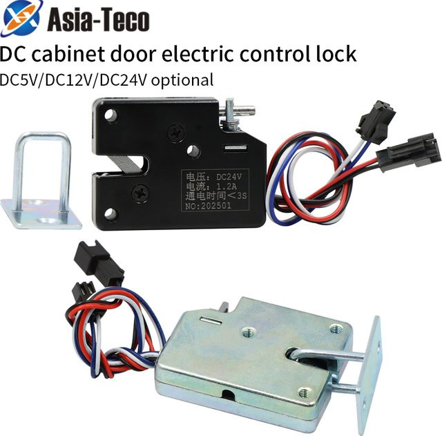 Asia-Teco Elektroschließzylinder DC5/12/24 V mit Anti-Vibration und geringem Stromverbrauch als universelles elektrisches Magnetschloss - Bild 1