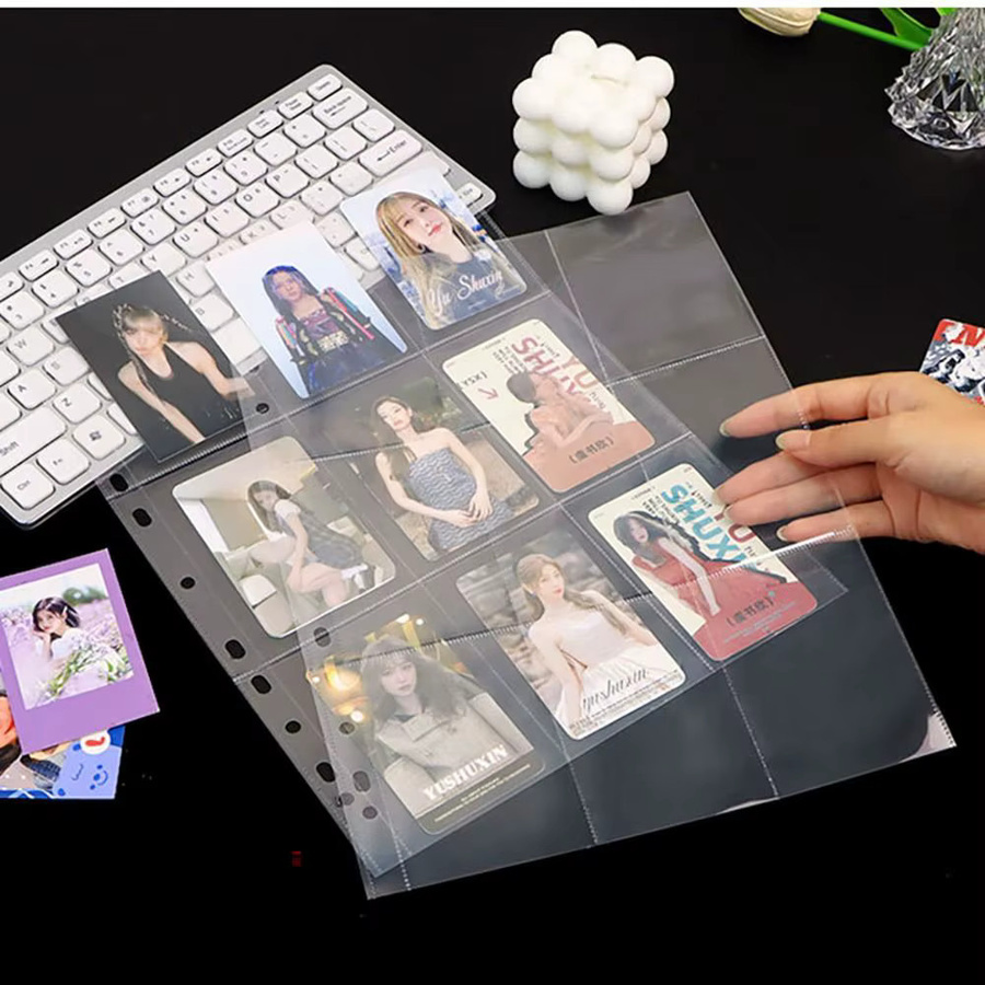 Transparentes A4 Fotokartenbinder DIY Fotoalbum aus PP mit Nachfüllseiten für Kpop Fotokarten - Bild 2