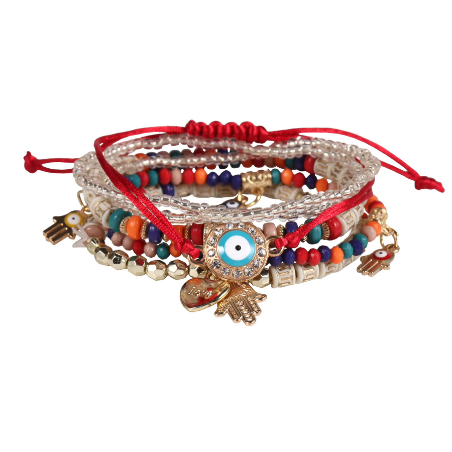 DAIPAN Armband Set, Perlen, Messing, Gold, Damen - Bild 2