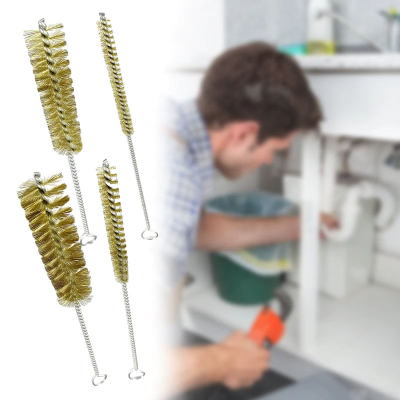 Homyl Rohrreiniger-Bürste mit Kupferborsten in Gold, flexible Mehrzweck-Metalldrahtbürste für Waschbecken und Sanitär, Länge: 20,0 cm - Bild 5
