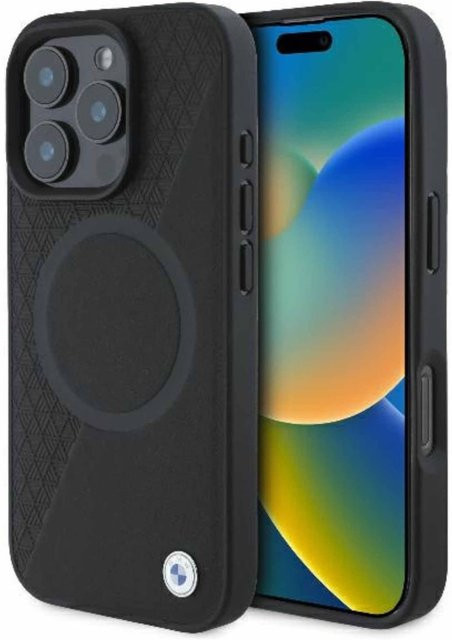 BMW Apple iPhone 16 Pro Sign Leather MagSafe Schutzhülle in Schwarz - Bild 1