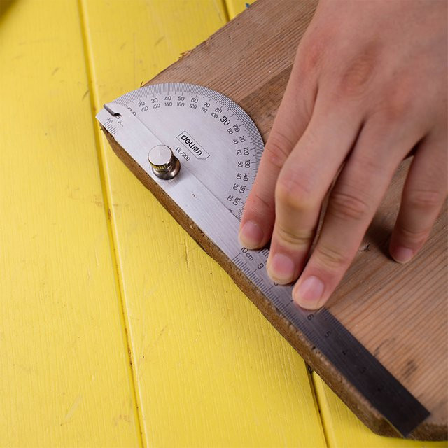 Deli Winkelmesser aus Edelstahl für Holzbearbeitung, 150 mm, 180 Grad Messlineal - Bild 1