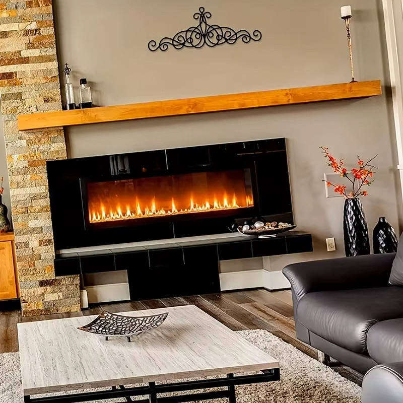 DDPNKL Wanddekoration aus Metall in Schwarz mit rustikalem Design und abstrakten geometrischen Formen - Bild 3