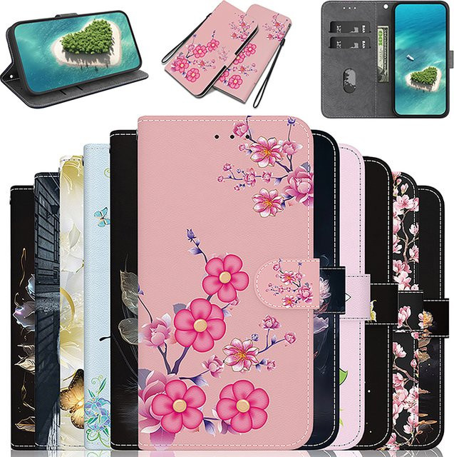 Stand Flip Wallet Case für Infinix Hot 40 50 Pro Plus 11S 20i 20S 30i 40i 50i 20 30 Play mit Painted Pattern Design - Bild 1