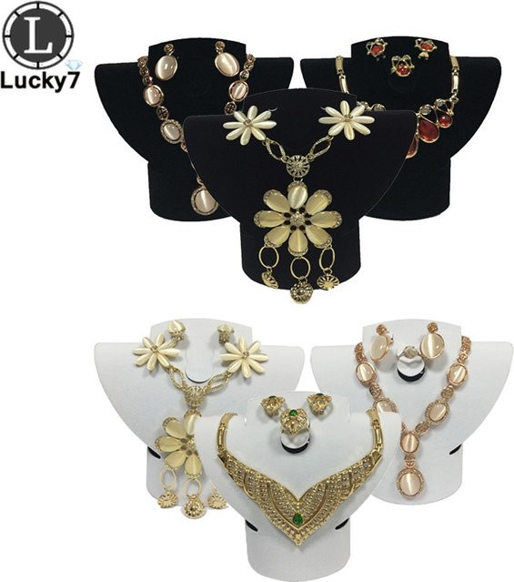 luckyiasv Schmuck-Display-Set, schwarzer Samt, faltbar, Unisex - Bild 1