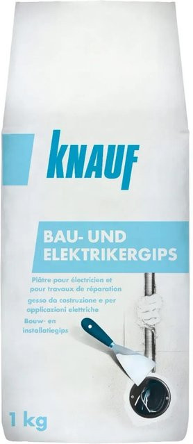 Knauf Bau- und Elektriker-Gips in Weiß, 1 kg - Bild 1