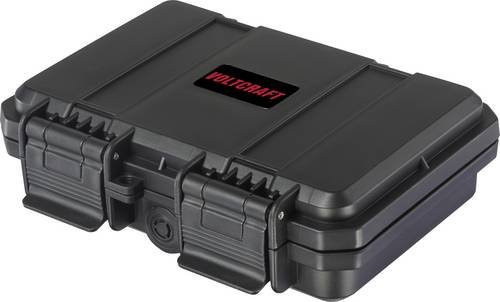Voltcraft Outdoor Akku- und Batteriekoffer in Schwarz für 12x 9V Block, CR123A, CR2, 18350, L x B x H: 15,7 x 12,55 x 4,6 cm - Bild 1