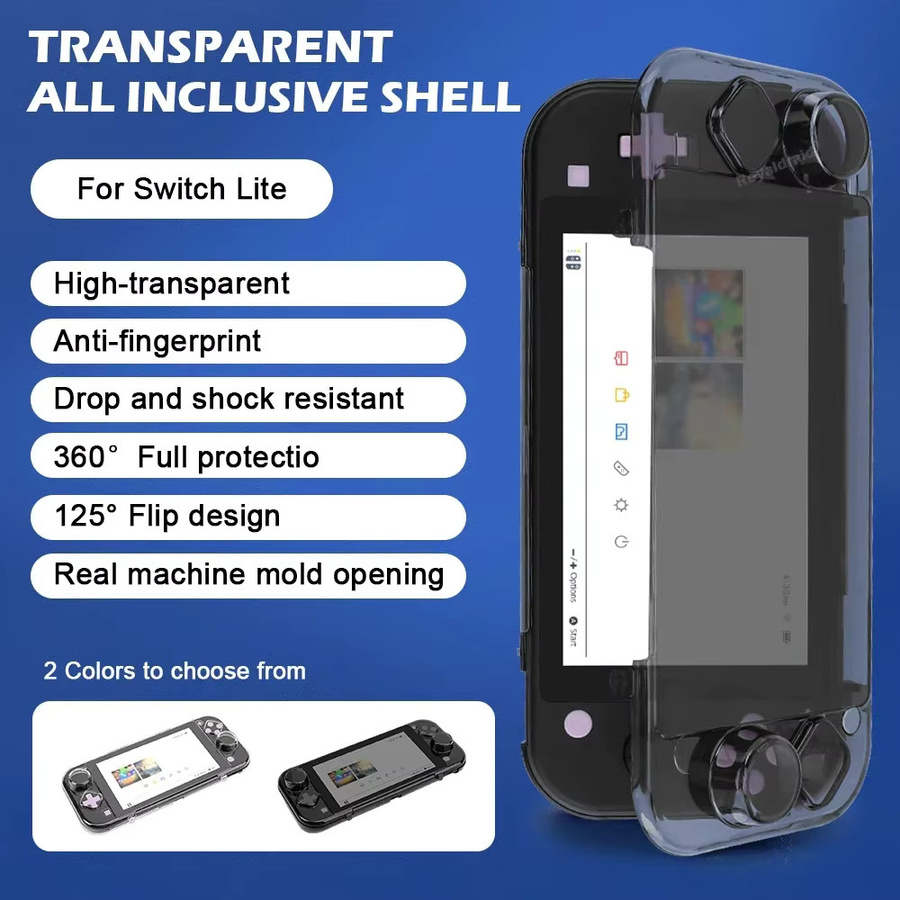 Transparente Glitzer-Schutzhülle für Nintendo Switch Lite in Kristalloptik - Bild 3