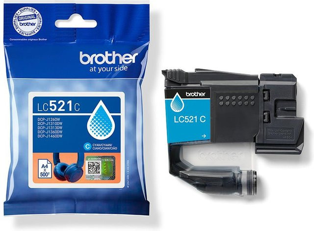 Original Brother LC-521C Tintenpatrone Cyan für Inkjet-Drucker - Bild 1