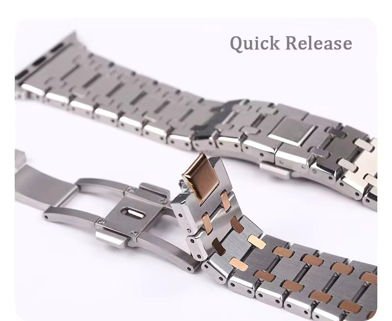 Uhrenarmband Edelstahl, Bicolor, Apple Watch Zubehör - Bild 2