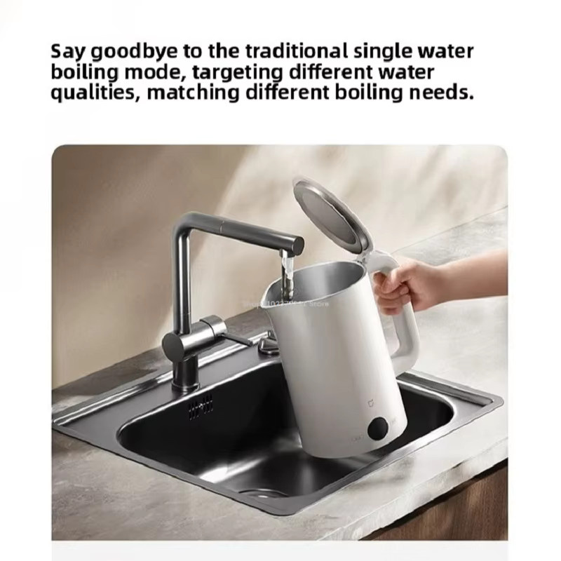 Mijia Elektrischer Wasserkocher mit konstanter Temperatur, 1,7 l, Weiß, 1800W Schnellheizung aus Edelstahl mit automatischer Abschaltung - Bild 3