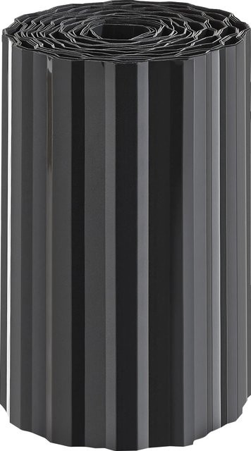 Rasenkante aus PET-Folie in Anthrazit für Rasen, Beete und Garten, Breite: 20 cm, Länge: 900 cm - Bild 1