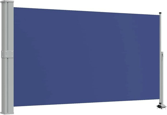 vidaXL Ausziehbare Seitenmarkise aus Polyester in Blau, B/H: 300 x 130 cm - Bild 1