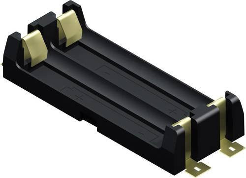 Keystone Electronics 1022 Batteriehalter für 2x Micro AAA in Schwarz, Oberflächenmontage SMD, L x B x H: 46 x 22 x 11 mm - Bild 1